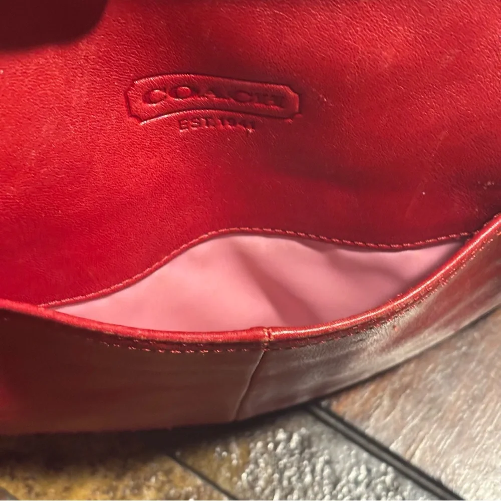 Coach Cherry Red Leather Hobo Bag